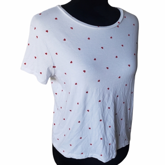 Cynthia Rowley Heart Print Crop Tee - Picture 5 of 9